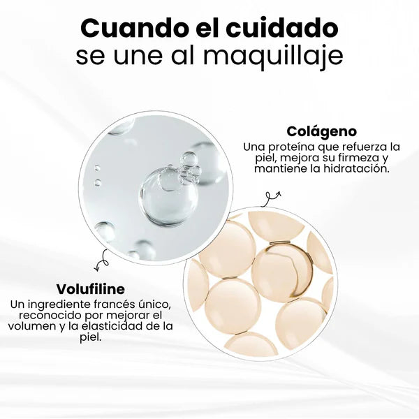 Base de maquillaje 2 en 1 con brocha integrada