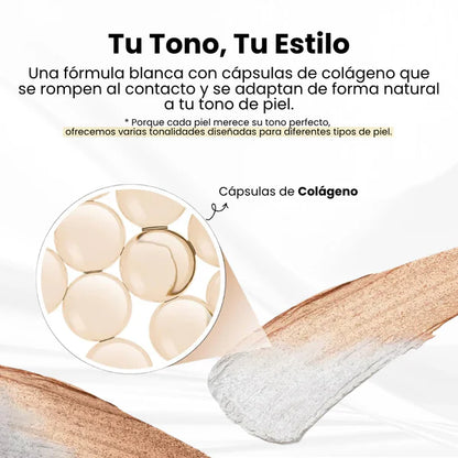 Base de maquillaje 2 en 1 con brocha integrada