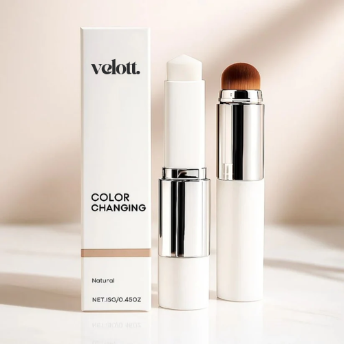 Base de maquillaje 2 en 1 con brocha integrada